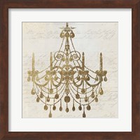 Framed 'Golden Chandelier II' border=