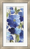 Framed Cobalt Poppies II