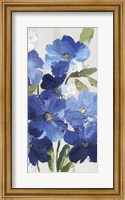 Framed Cobalt Poppies III