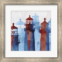 Framed 'Lighthouse I' border=