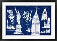 Framed New York Blue