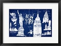 Framed New York Blue