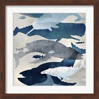 Framed 'Whale Watching I' border=