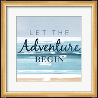 Framed 'Let the Adventure Begin' border=