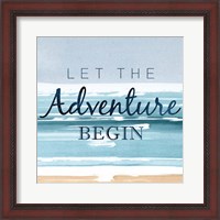 Framed 'Let the Adventure Begin' border=