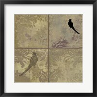 Framed Damask Birds