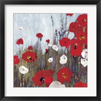Framed 'Passion Poppies II' border=
