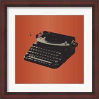 Framed MCM Typewriter