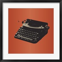 Framed MCM Typewriter