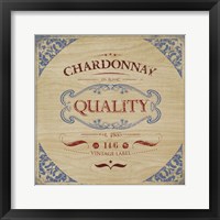 Framed 'Chardonnay' border=