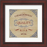 Framed 'Chardonnay' border=
