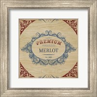 Framed 'Merlot' border=