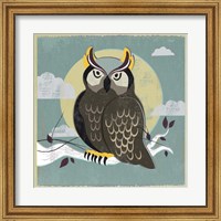 Framed Perched Owl