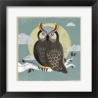 Framed Perched Owl