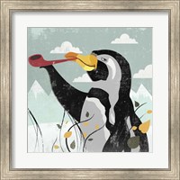 Framed Penguin Stroll