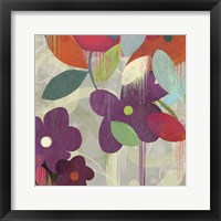 Framed 'Graphitti Flower I' border=