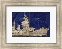 Framed Blueprint Submarine I