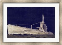 Framed Blueprint Submarine II