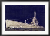 Framed Blueprint Submarine II