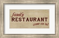 Framed Family Restaurant