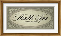 Framed Health Spa Sit Back and Relax