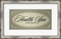 Framed Health Spa Sit Back and Relax