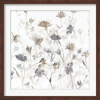 Framed Garden Shadows III on White