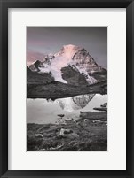 Framed Mount Robson BW with Color