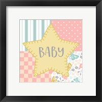 Framed 'Baby Quilt IV Baby Yellow' border=