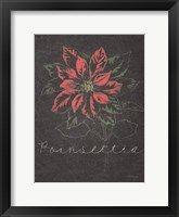 Chalkboard Christmas Greenery IV Framed Print