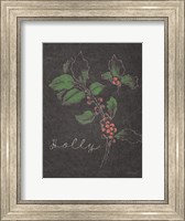 Framed Chalkboard Christmas Greenery II