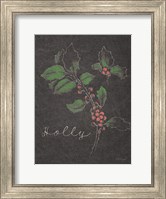 Framed Chalkboard Christmas Greenery II