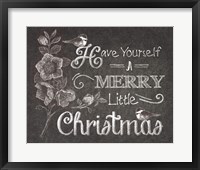 Framed 'Chalkboard Christmas Sayings V' border=