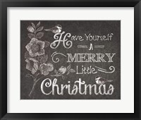 Framed 'Chalkboard Christmas Sayings V' border=