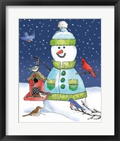 Lodge Snowmen II Framed Print
