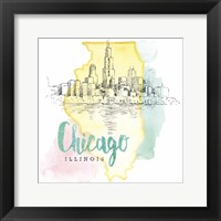 US Cities VI Framed Print