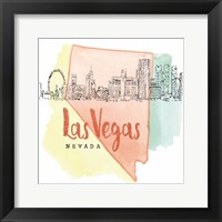 US Cities VII Framed Print