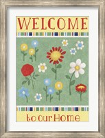 Framed Welcome Flowers