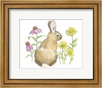 Framed Wildflower Bunnies I