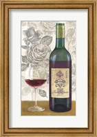 Framed Wine and Roses II no Border