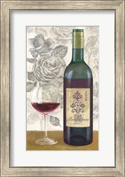 Framed Wine and Roses II no Border