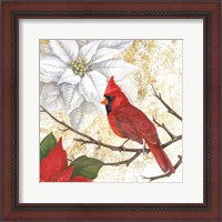 Framed Winter Birds Cardinal