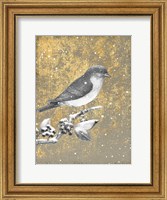 Framed Winter Birds Bluebird Neutral