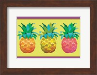 Framed Island Time Pineapples I