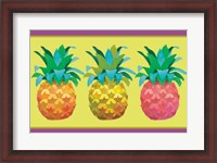 Framed Island Time Pineapples I