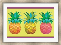 Framed Island Time Pineapples I