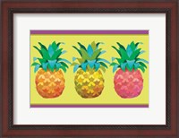 Framed Island Time Pineapples I