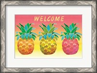 Framed Island Time Pineapples II