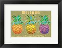 Framed Island Time Pineapples Welcome