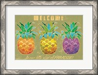 Framed Island Time Pineapples Welcome